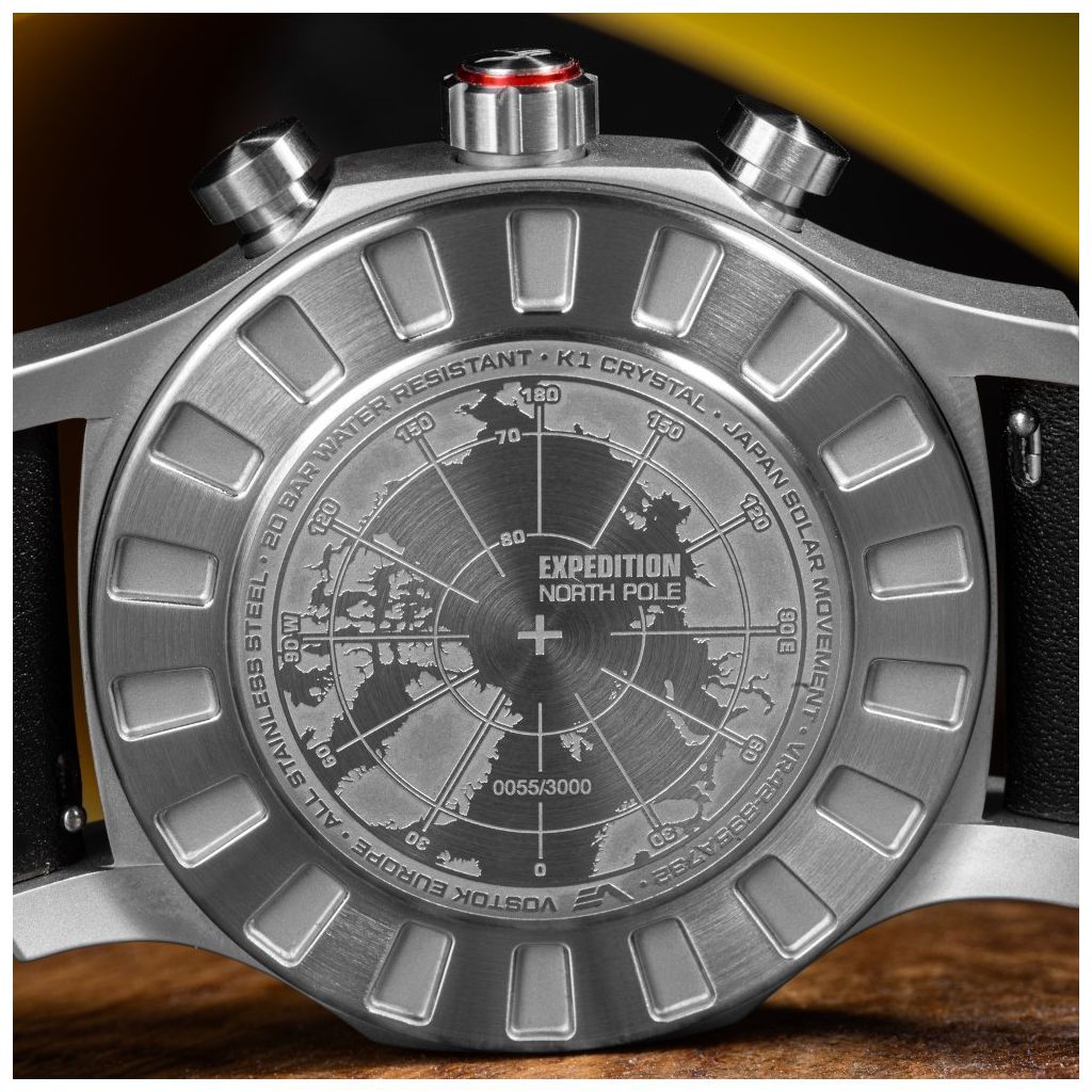 ZEGAREK VOSTOK EUROPE EXPEDITION NORTH POLE 1 POLAR POPPY SOLAR