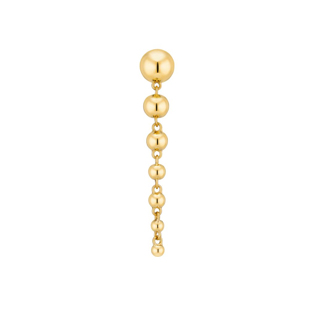 Kolczyk Gold Bubble Drip