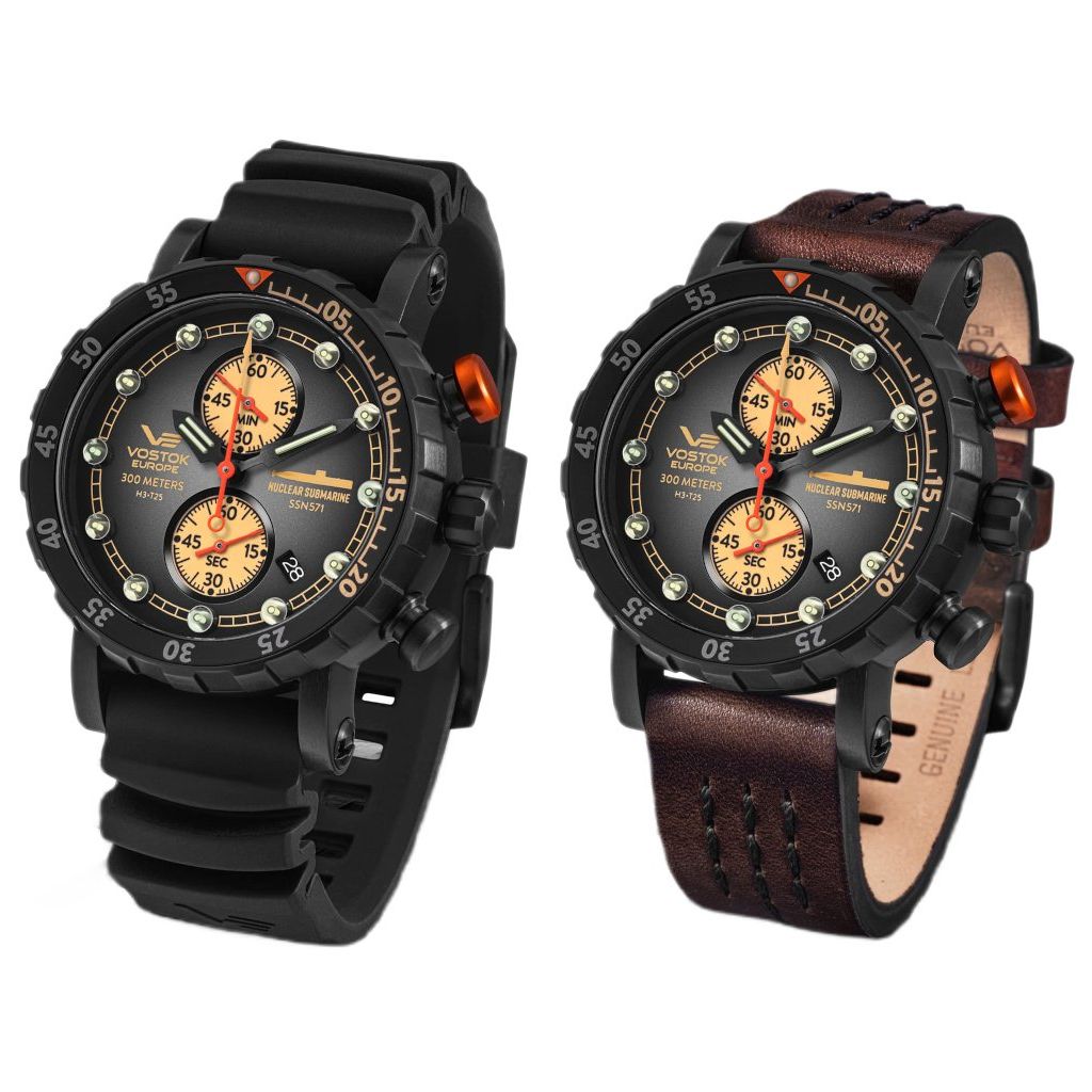 ZEGAREK VOSTOK EUROPE SSN-571 NUCLEAR SUBMARINE CHRONO