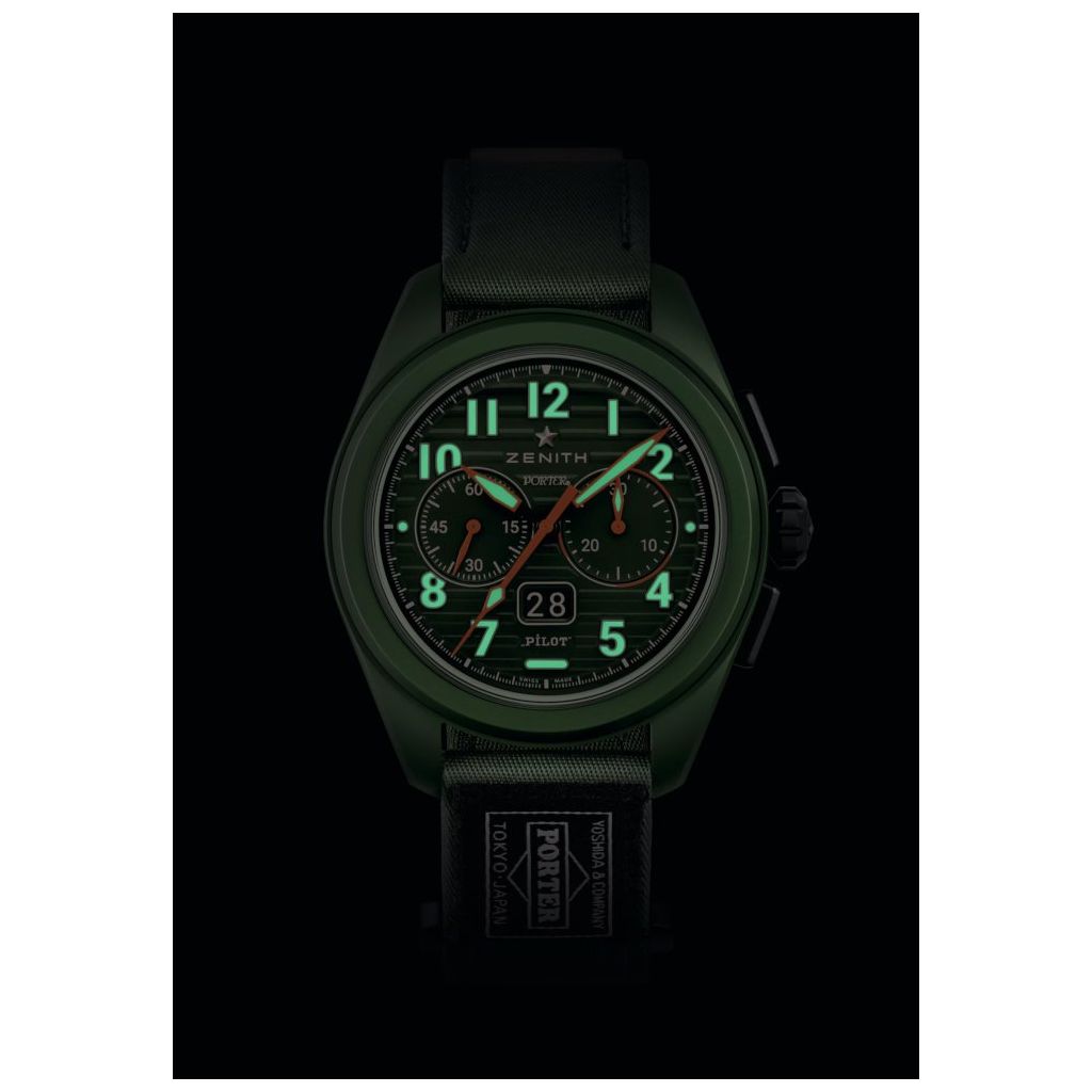 ZEGAREK ZENITH PILOT BIG DATE FLYBACK PORTER