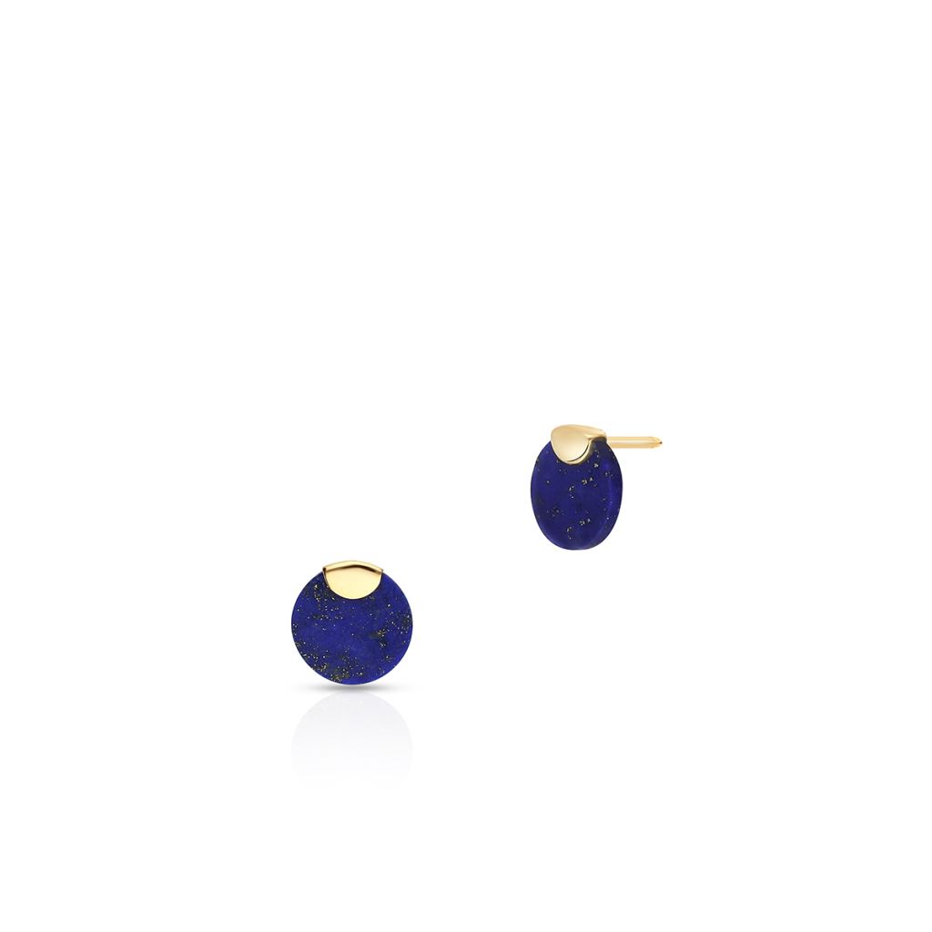 Kolczyki złote z lapis lazuli