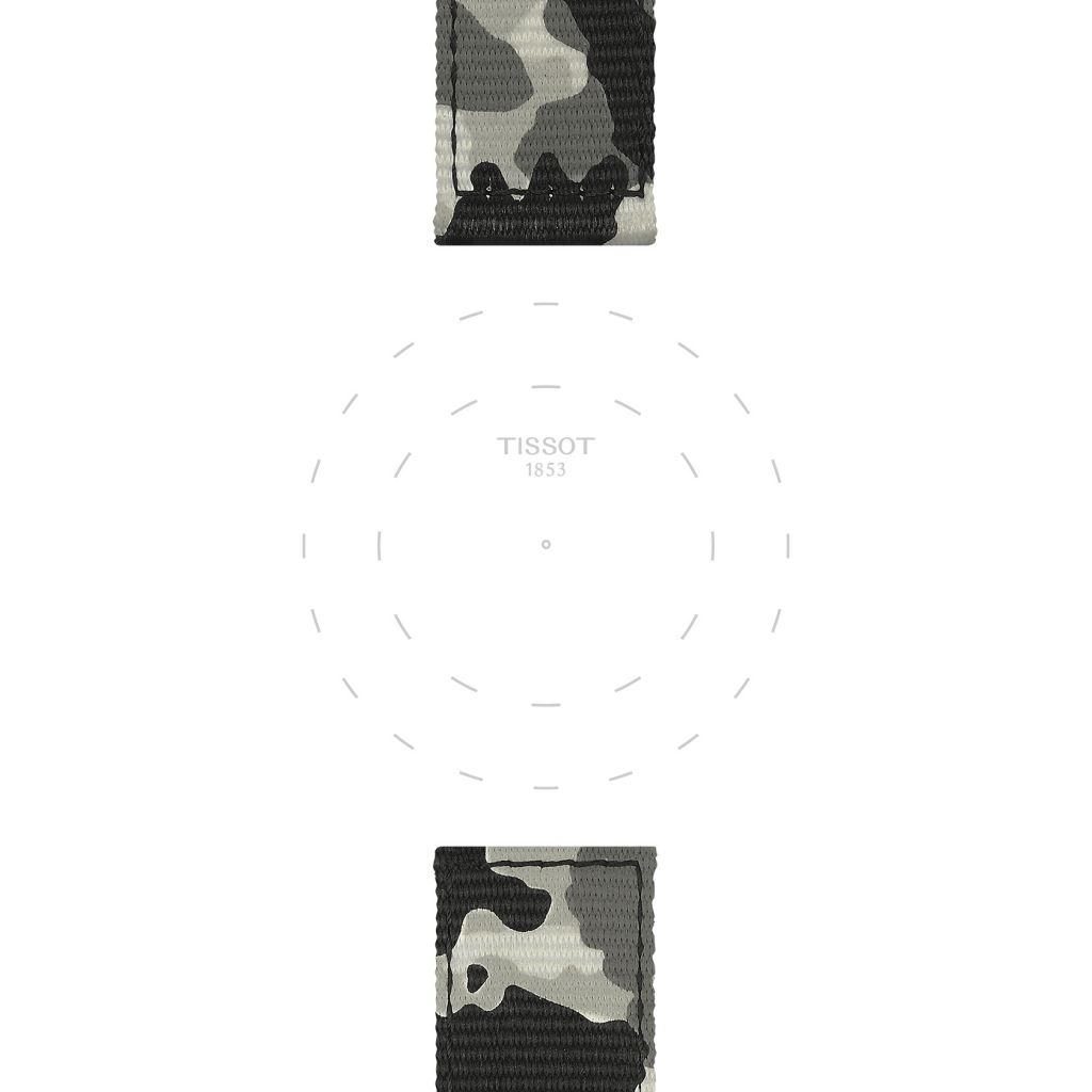 Tissot biało-czarny pasek materiałowy 22 mm