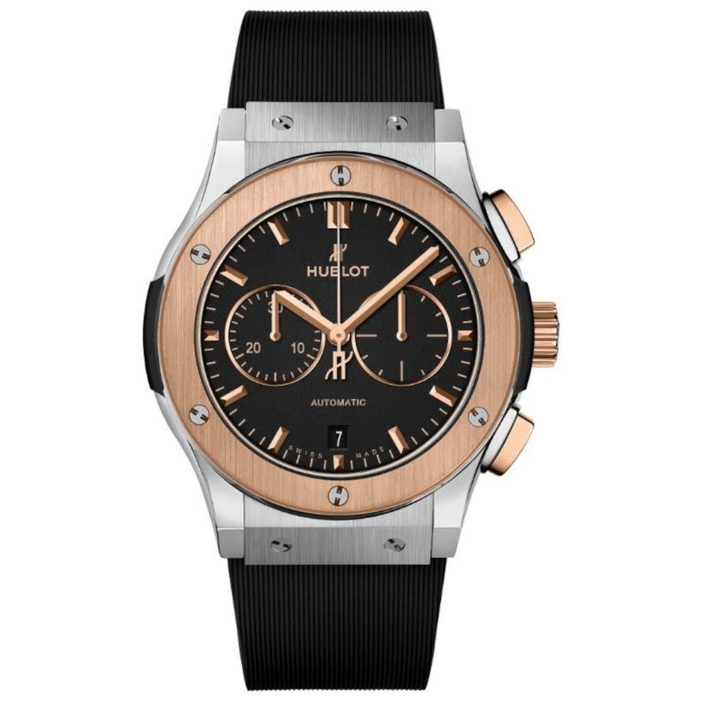 ZEGAREK HUBLOT Classic Fusion Chronograph Titanium King Gold
