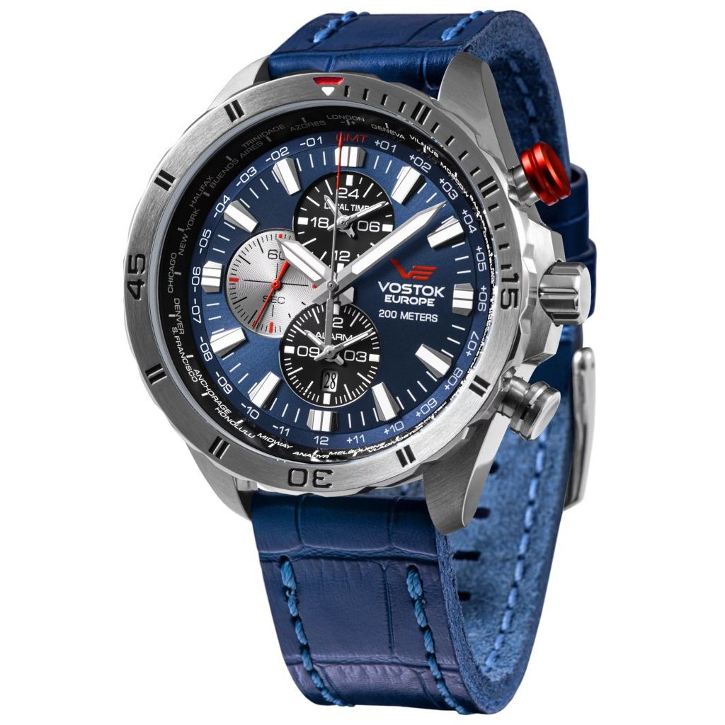 ZEGAREK VOSTOK EUROPE ALMAZ SPACE STATION DUAL TIME