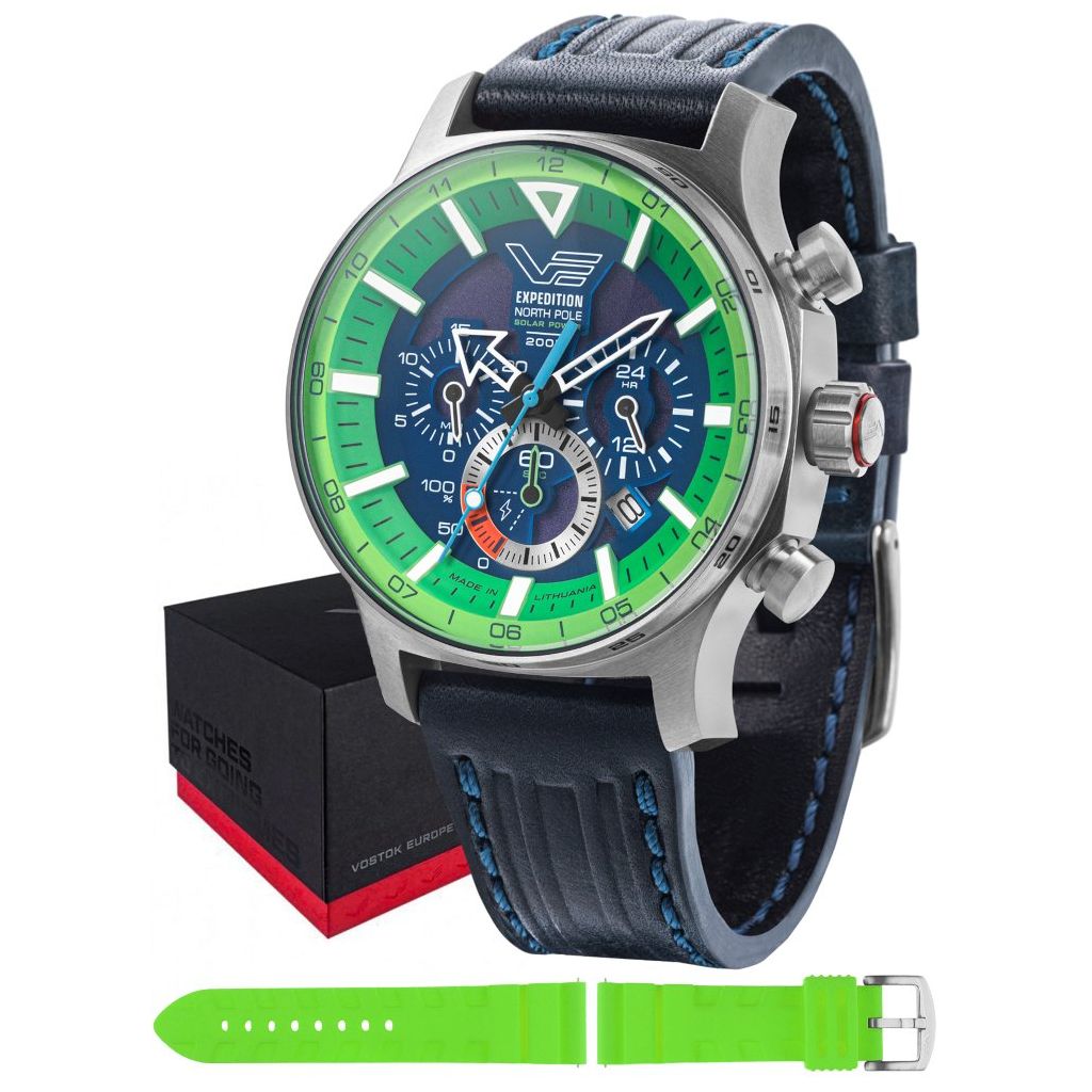ZEGAREK VOSTOK EUROPE EXPEDITION NORTH POLE 1 POLAR SPRUCE SOLAR