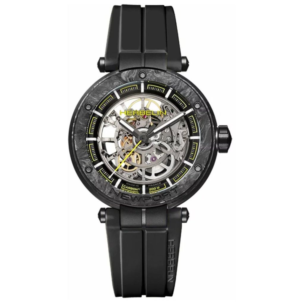 ZEGAREK HERBELIN NEWPORT CARBON TITANIUM AUTOMATIC SKELETON