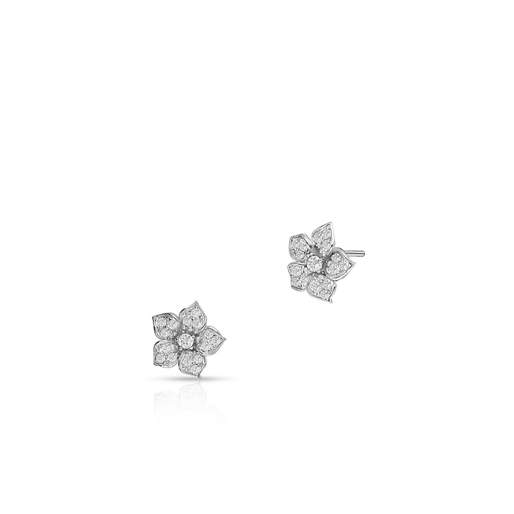 Kolczyki srebrne z motywem kwiatowym
