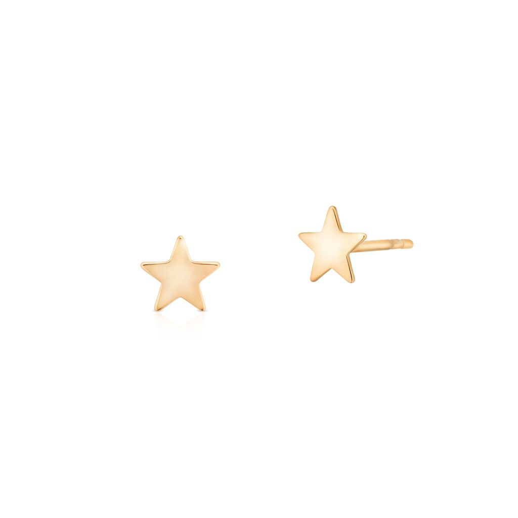 Kolczyki złote gwiazdki