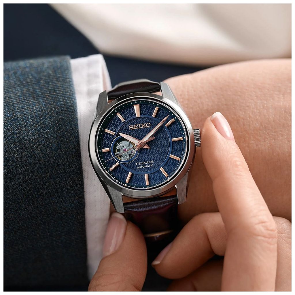 ZEGAREK SEIKO PRESAGE SHARP EDGED SERIES OPEN HEART