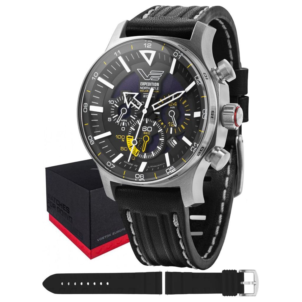ZEGAREK VOSTOK EUROPE EXPEDITION NORTH POLE 1 POLAR POPPY SOLAR
