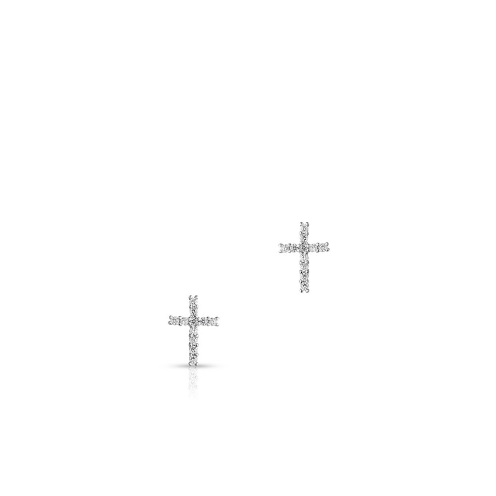 Kolczyki - Kolczyki srebrne krzyże z cyrkoniami - SCS/KC334