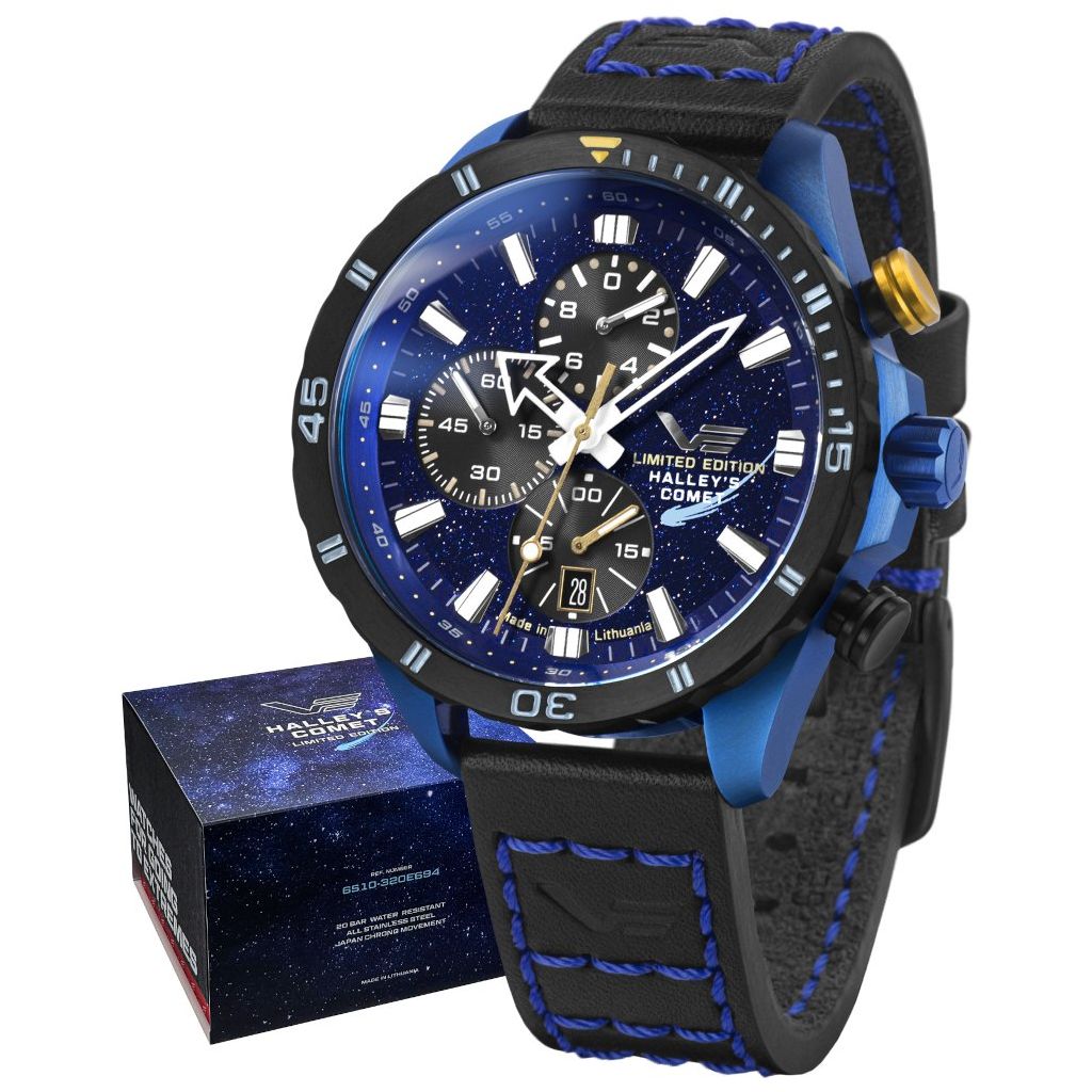ZEGAREK VOSTOK EUROPE ALMAZ SPACE STATION CHRONO HALLEYS COMET SPECIAL EDITION