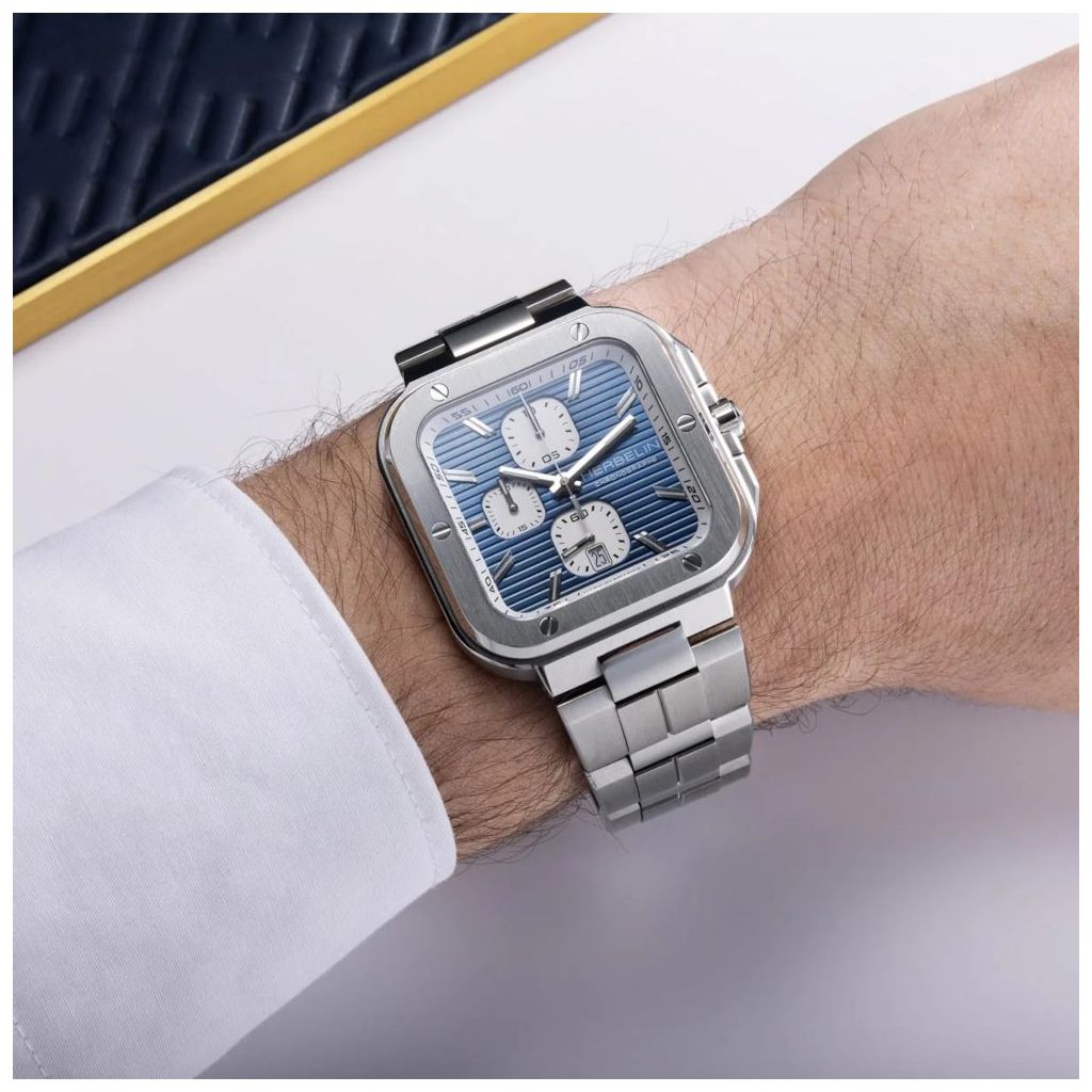 ZEGAREK HERBELIN CAP CAMARAT SQUARE CHRONOGRAPH