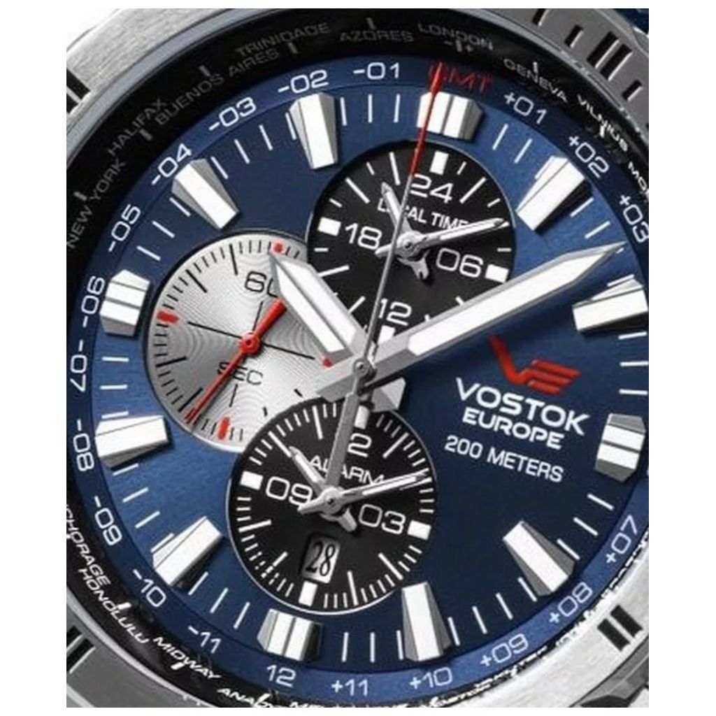 ZEGAREK VOSTOK EUROPE ALMAZ SPACE STATION DUAL TIME