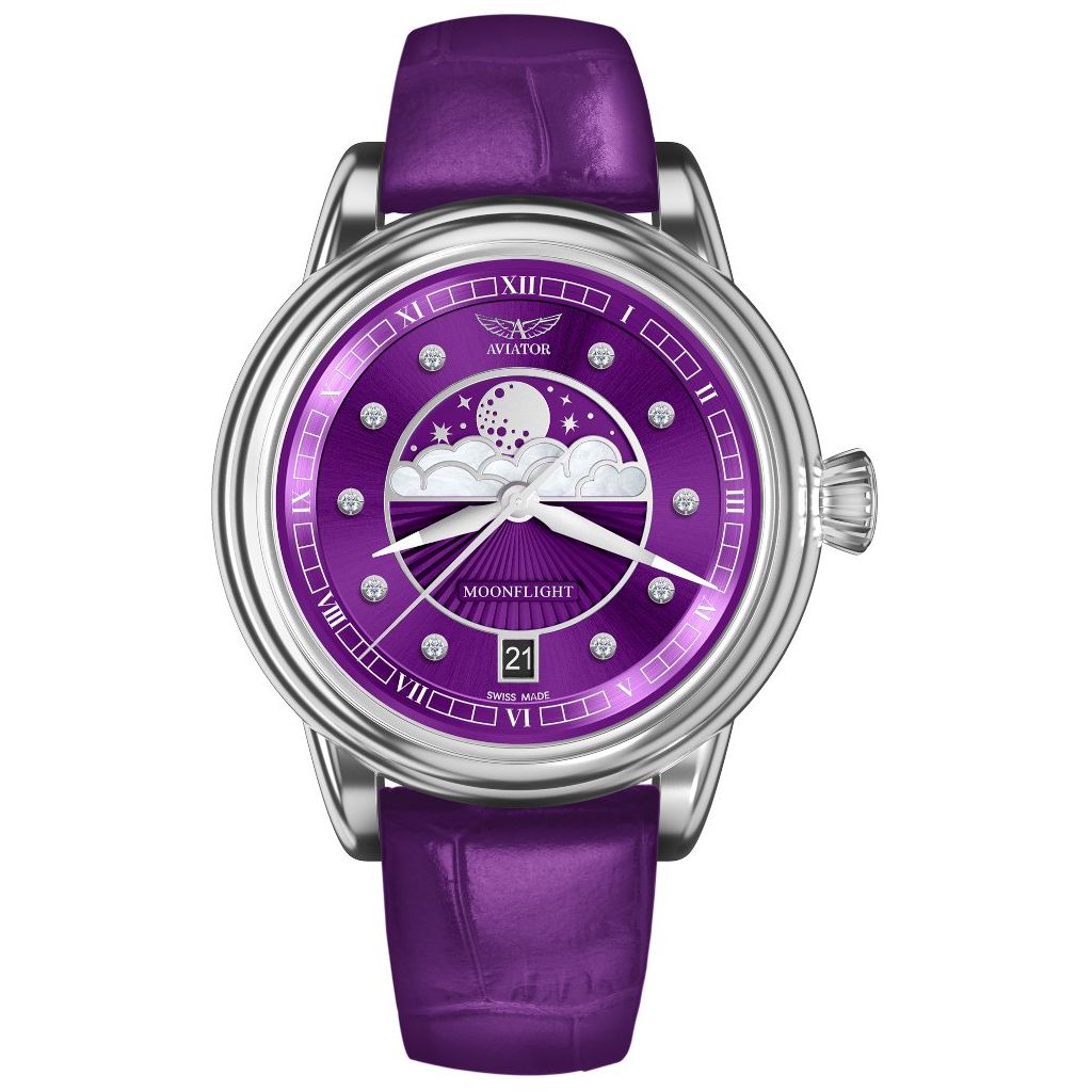 ZEGAREK AVIATOR DOUGLAS MOONFLIGHT DIAMONDS