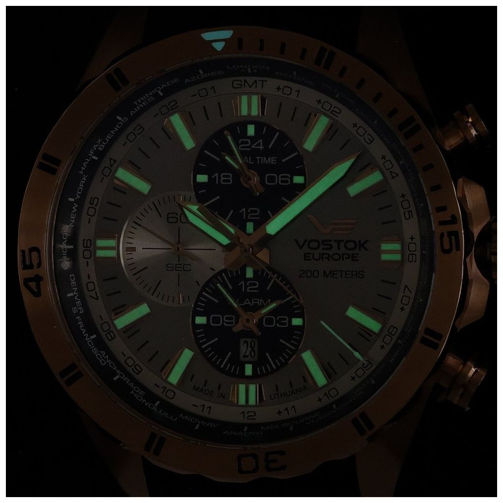 ZEGAREK VOSTOK EUROPE ALMAZ SPACE STATION DUAL TIME