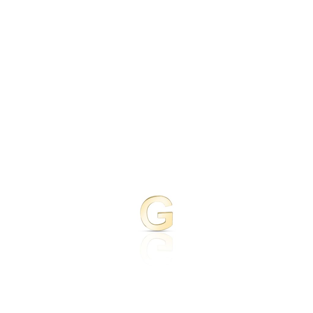 Kolczyk złoty literka G