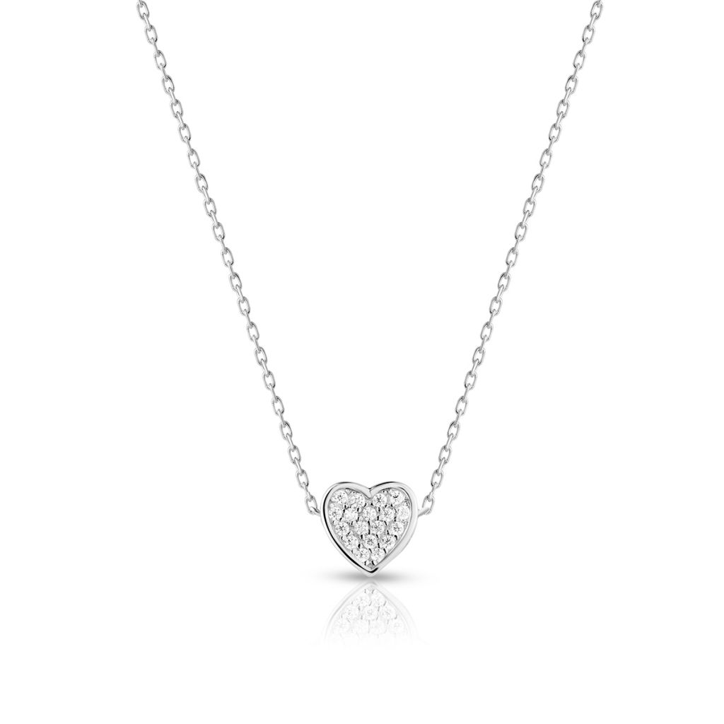 Naszyjnik srebrny w kształcie serca