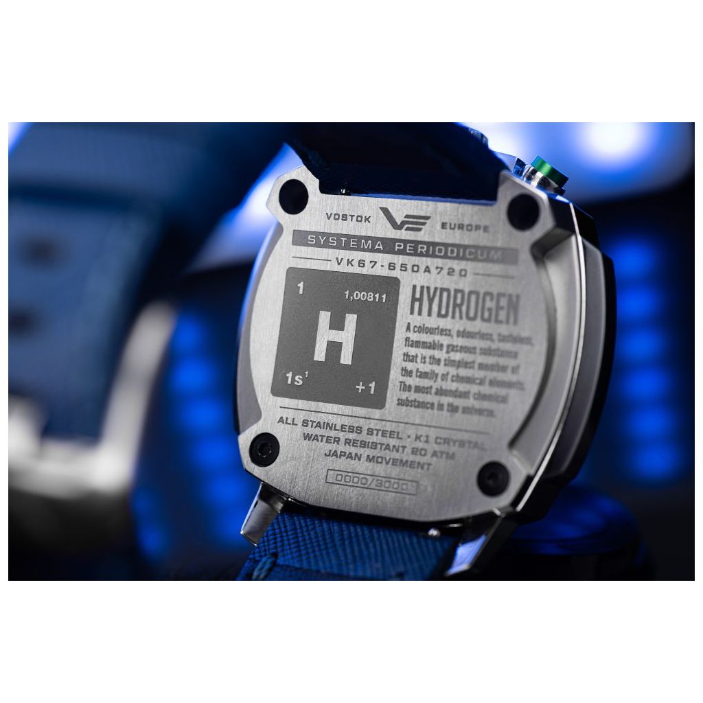 ZEGAREK VOSTOK EUROPE SYSTEMA PERIODICUM HYDROGEN