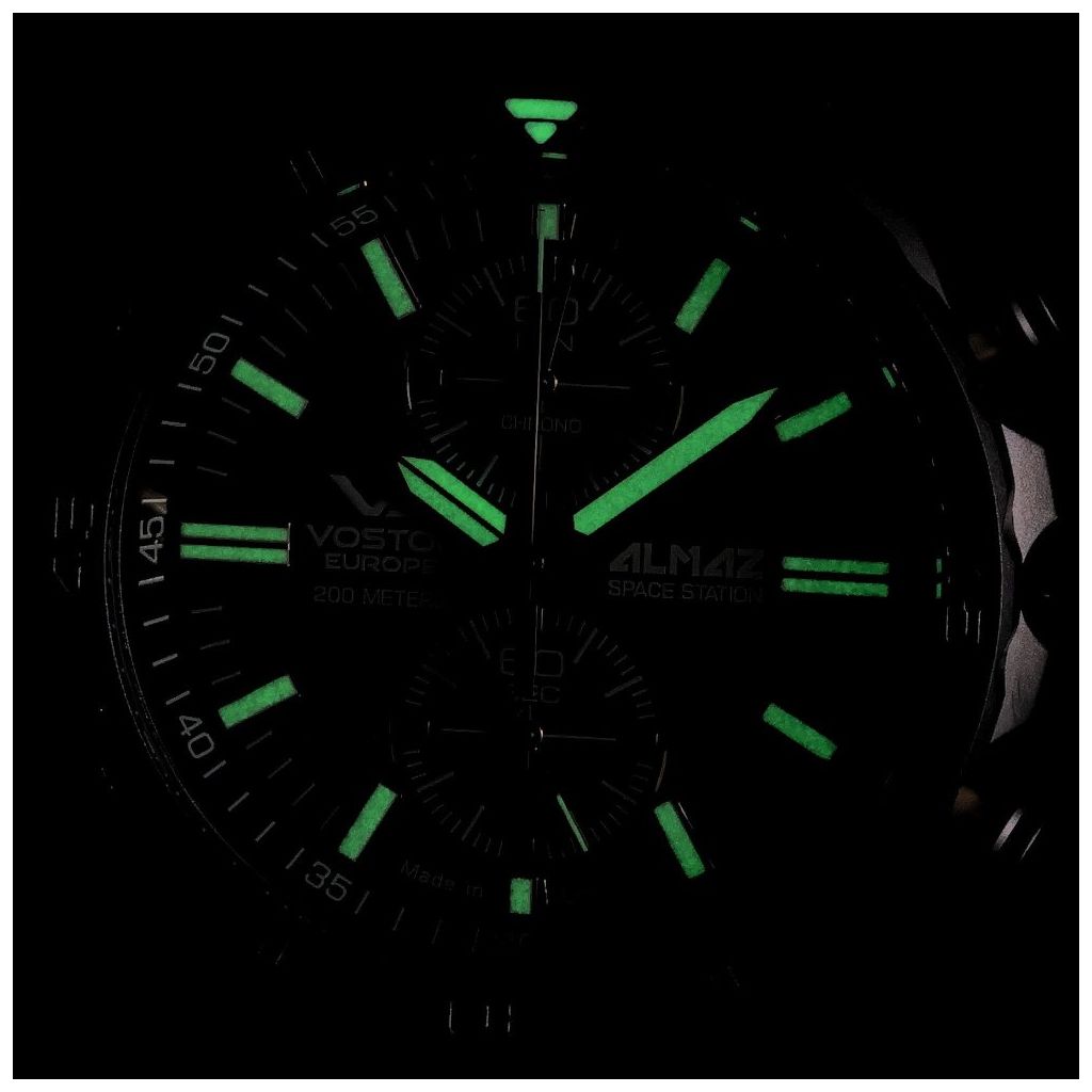 ZEGAREK VOSTOK EUROPE ALMAZ SPACE STATION CHRONO TITAN