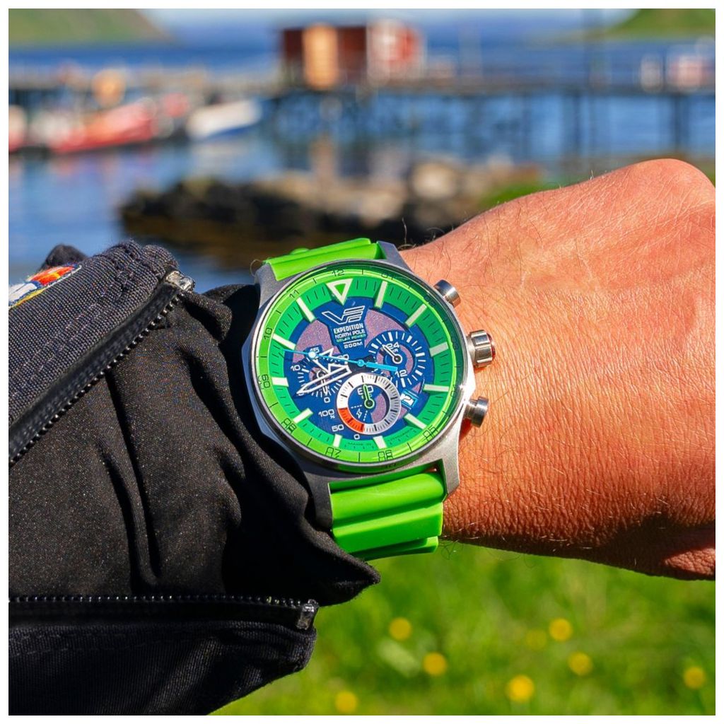 ZEGAREK VOSTOK EUROPE EXPEDITION NORTH POLE 1 POLAR SPRUCE SOLAR
