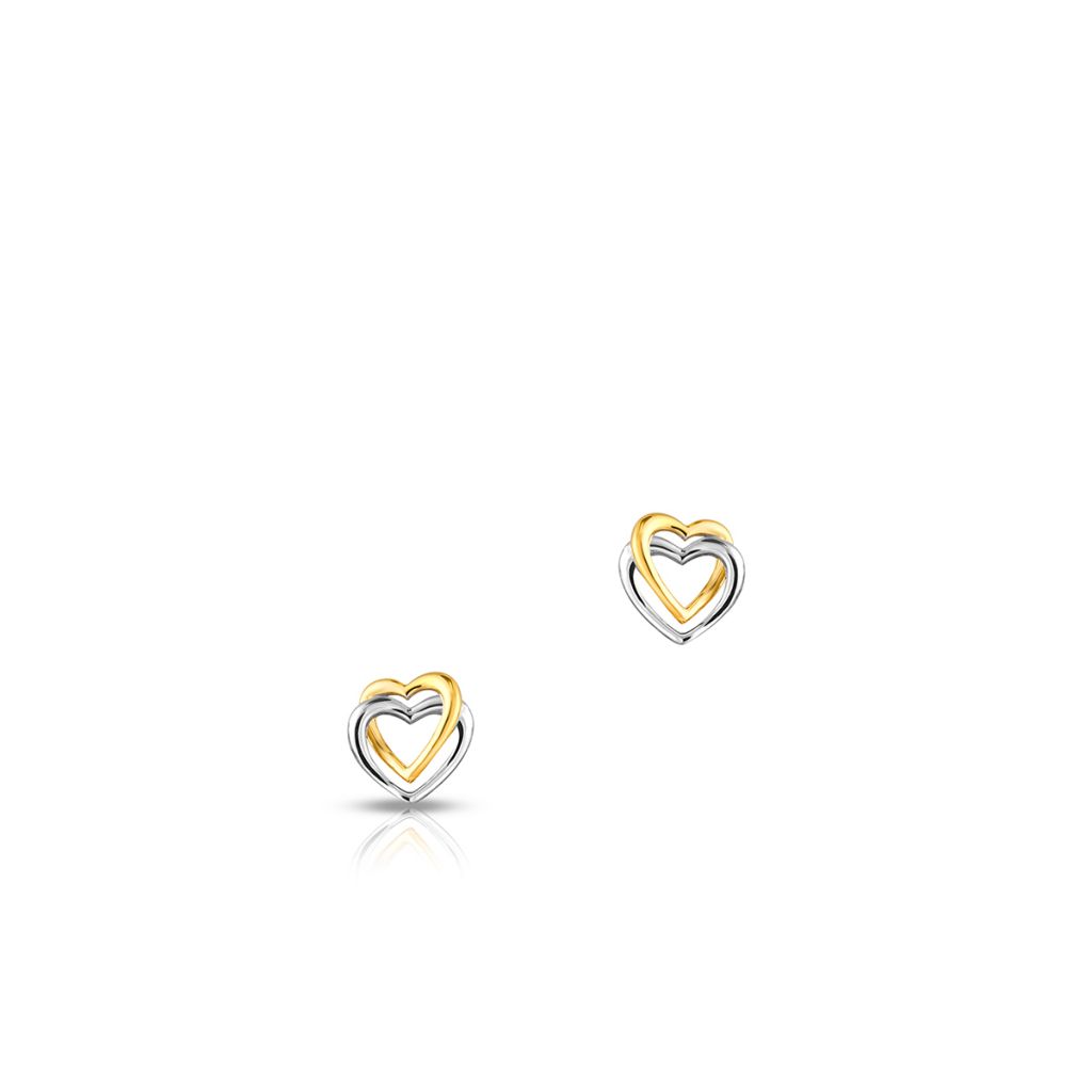 Kolczyki srebrne dwa serca