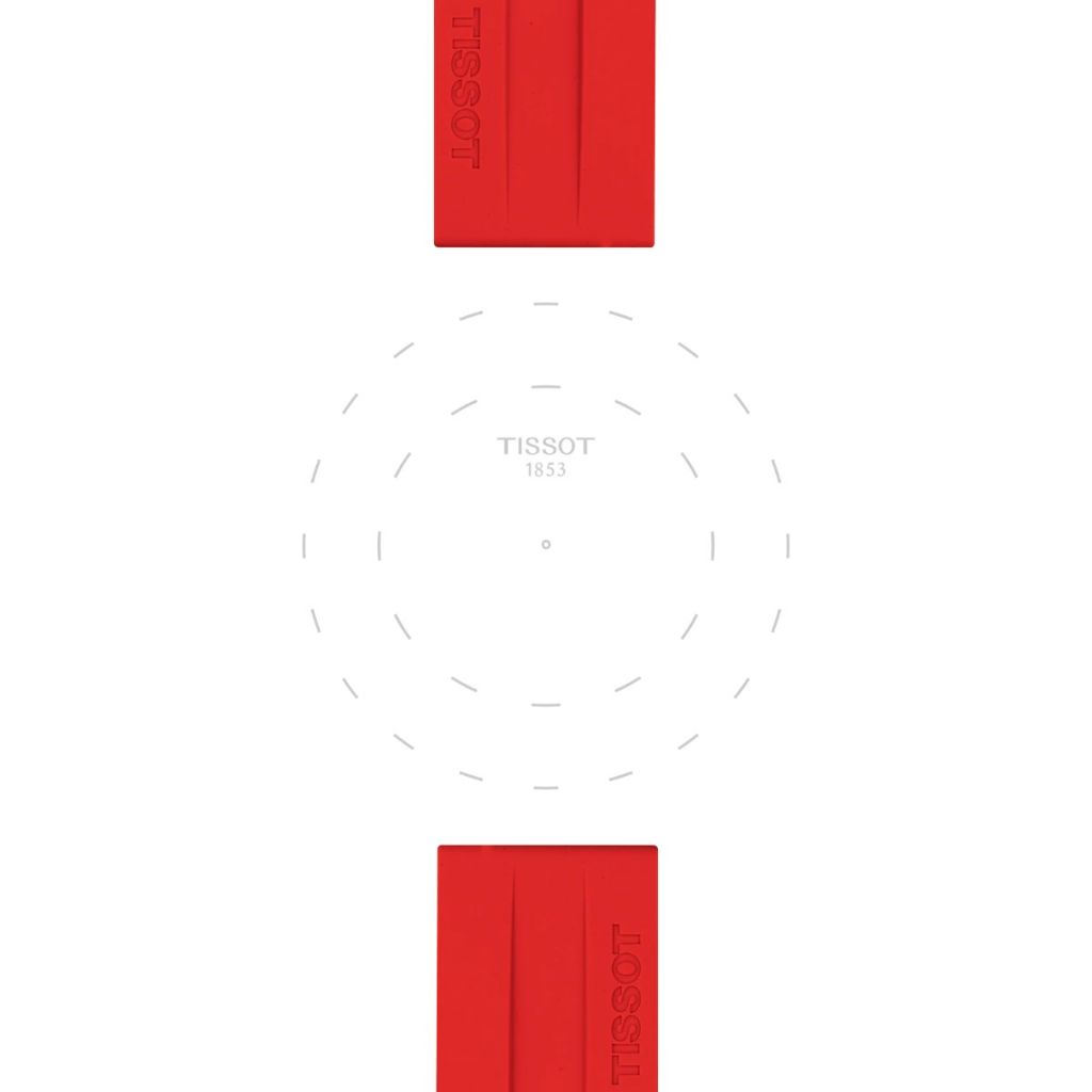 Silikonowy czerwony pasek Tissot 22 mm
