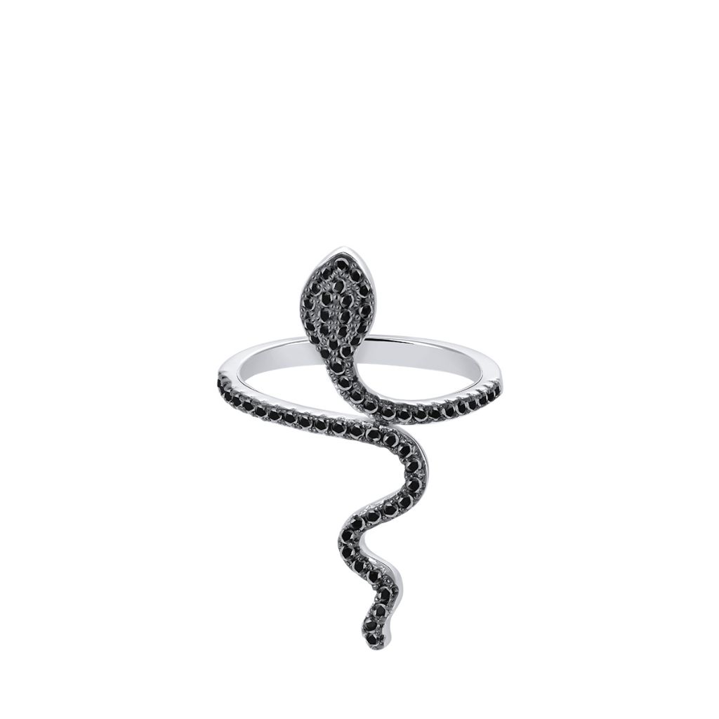 Pierścionek srebrny z motywem węża