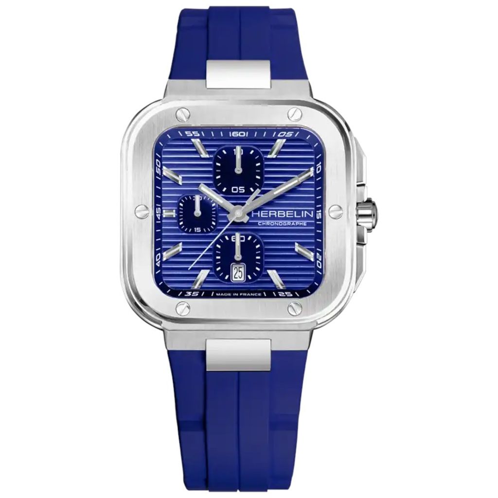 ZEGAREK HERBELIN CAP CAMARAT SQUARE CHRONOGRAPH