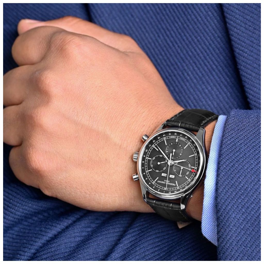 ZEGAREK FREDERIQUE CONSTANT CLASSICS QUARTZ CHRONOGRAPH TRIPLE CALENDAR