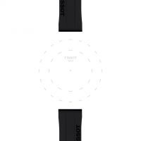 Silikonowy czarny pasek Tissot 18 mm