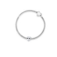 Zawieszka srebrna z napisem Mom Lovely Beads