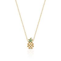 Naszyjnik srebrny pozłacany ananas