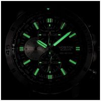 ZEGAREK VOSTOK EUROPE ALMAZ SPACE STATION DUAL TIME