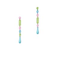 Kolczyki Color Drops Princess Club