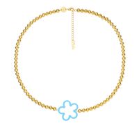 Naszyjnik Gold Blue Flower