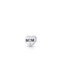 Zawieszka srebrna z napisem Mom Lovely Beads