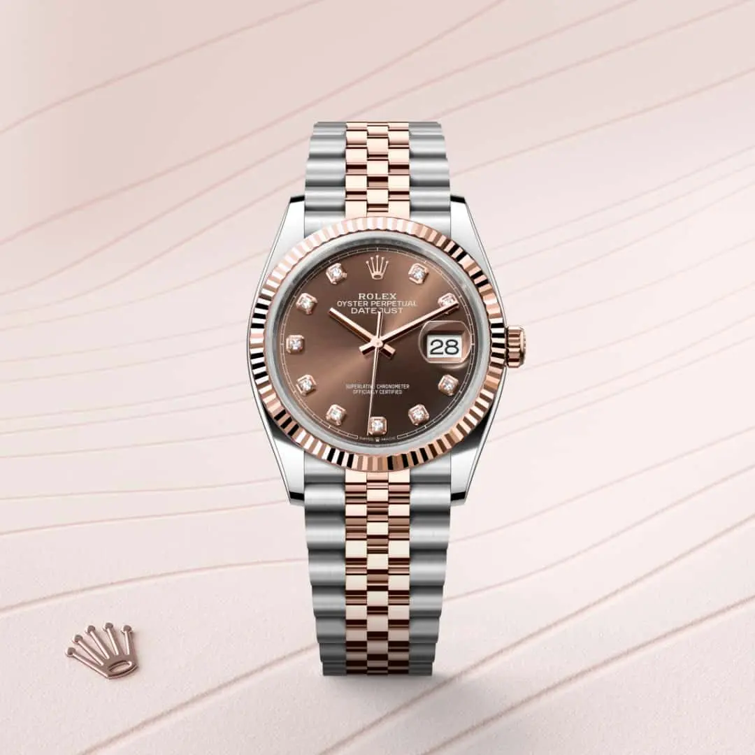 Rolex Datejust, 36 mm, ze stali Oystersteel i różowego złota Everose, M126231-0053 - W.KRUK
