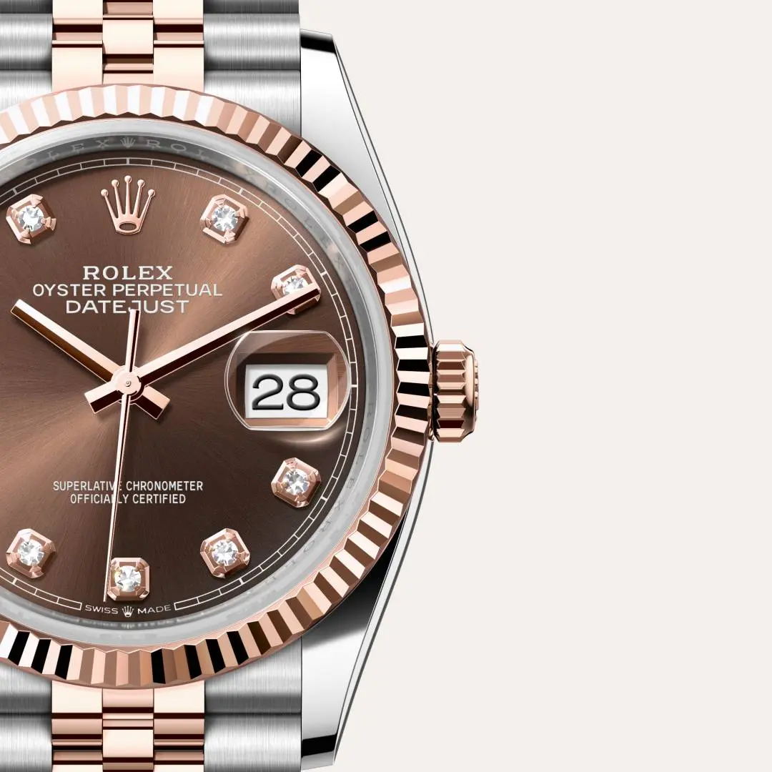 Rolex Datejust, 36 mm, ze stali Oystersteel i różowego złota Everose, M126231-0053 - W.KRUK
