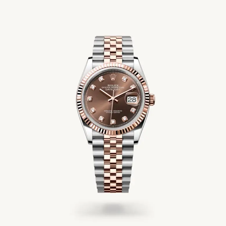 Rolex Datejust, 36 mm, ze stali Oystersteel i różowego złota Everose, M126231-0053 - W.KRUK