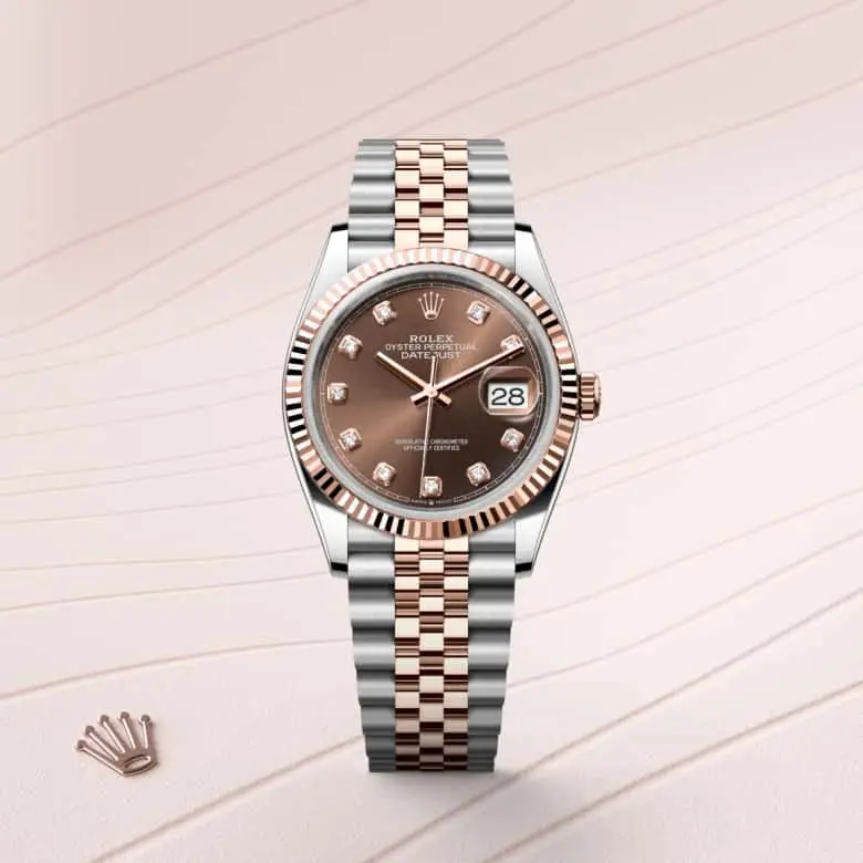 Rolex Datejust, 36 mm, ze stali Oystersteel i różowego złota Everose, M126231-0053 - W.KRUK