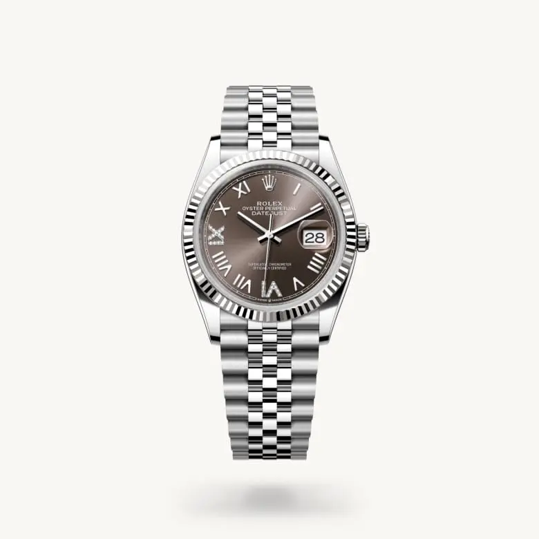 Rolex Datejust, 36 mm, ze stali Oystersteel i białego złota, M126234-0071 - W.KRUK