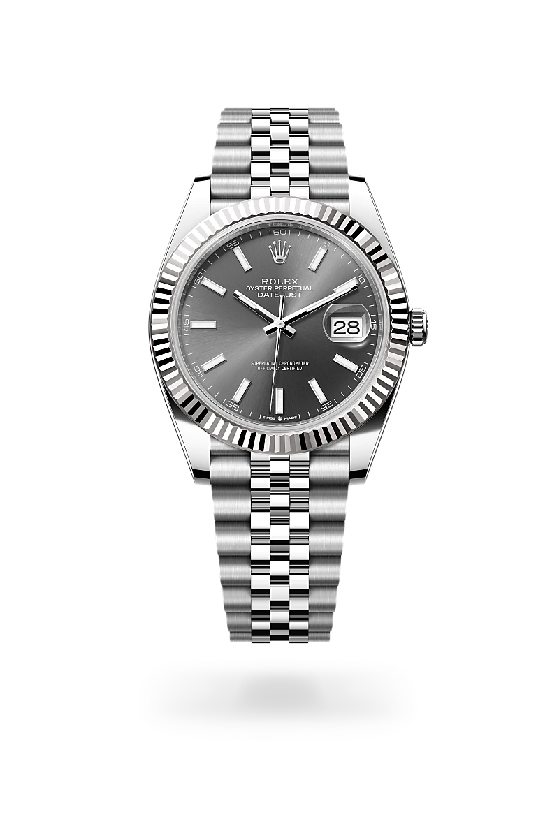 Rolex Datejust 41, Biały Rolesor – połączenie stali Oystersteel z białym złotem, M126334-0014 - W.KRUK