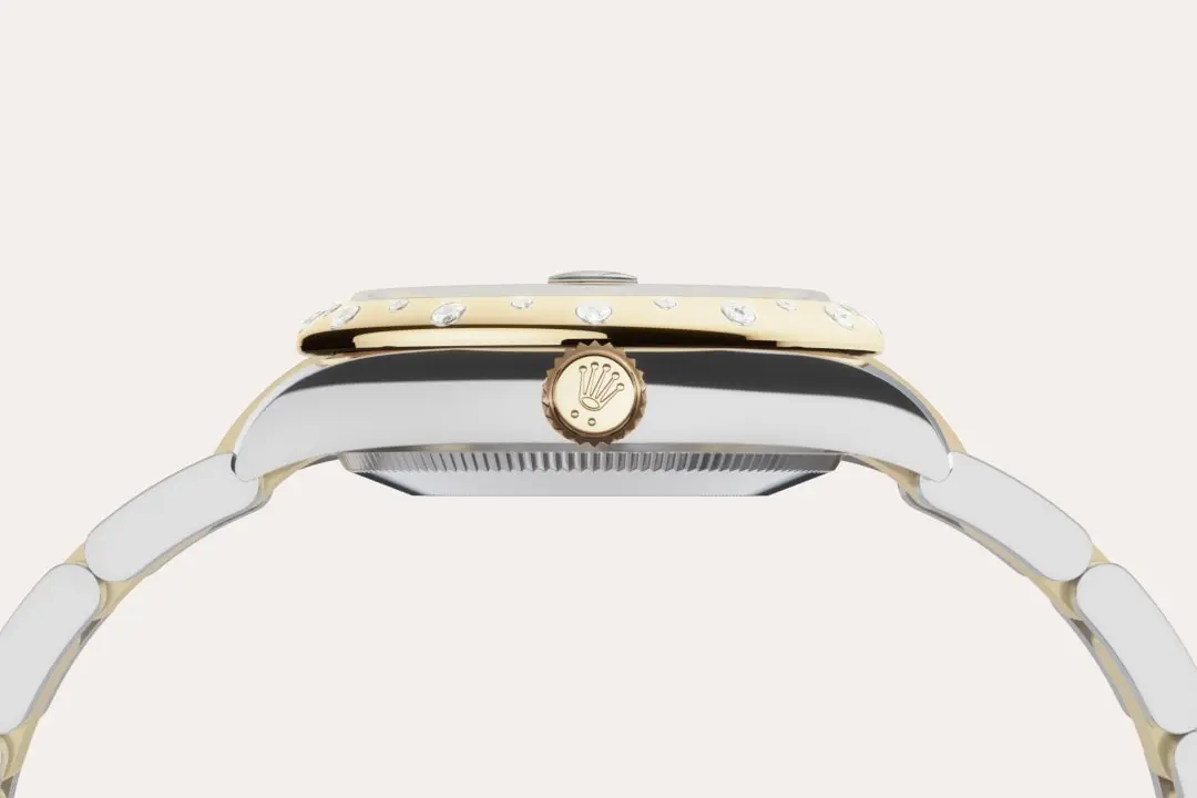 rolex Datejust 31, Oyster, 31 mm, stal Oystersteel, żółte złoto i brylanty, M278343RBR-0015 - W.KRUK