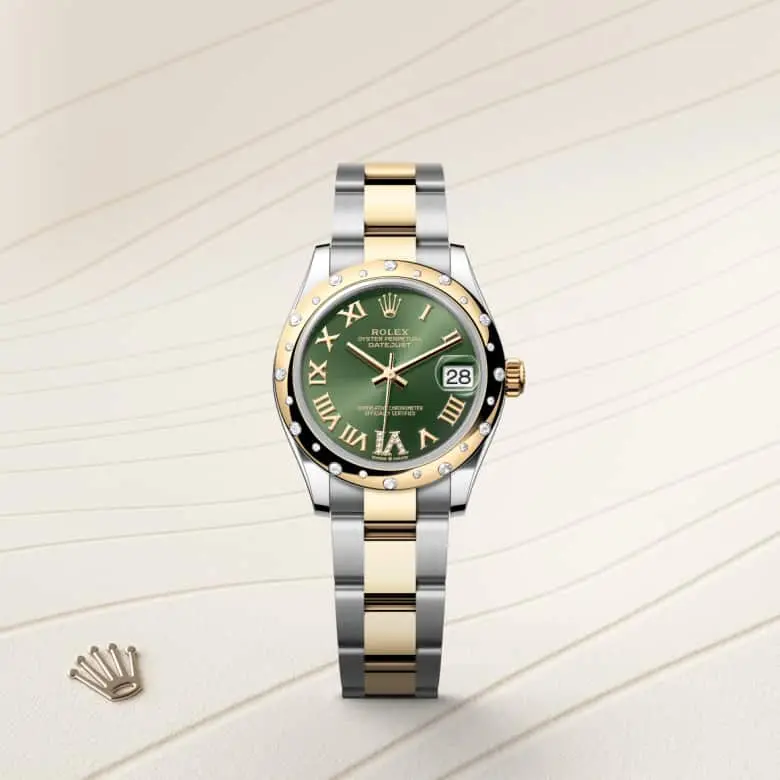 Rolex Datejust 31mm, ze stali Oystersteel, żółtego złota i brylantów, M278343RBR-0015 - W.KRUK