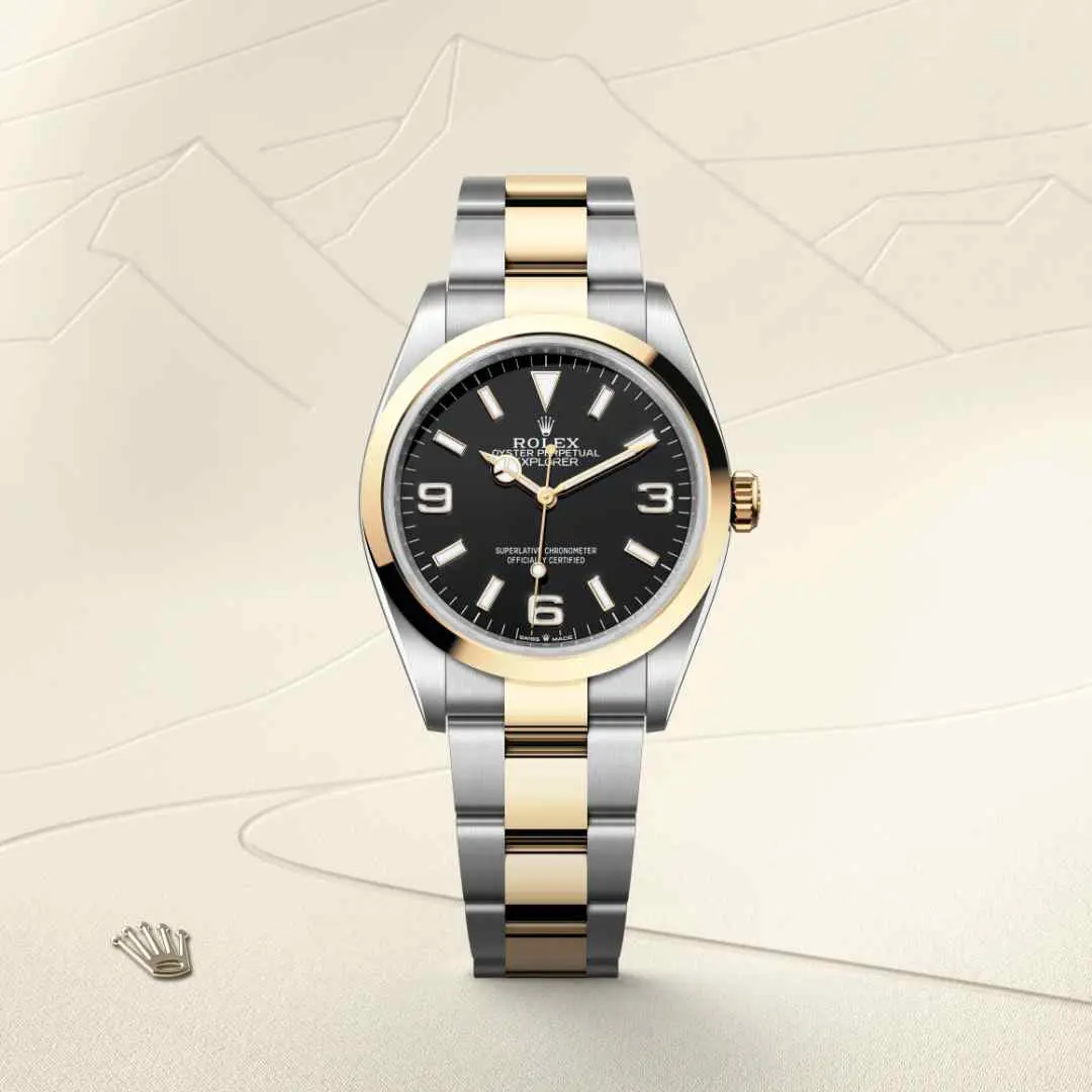 Rolex Explorer 36 ze stali Oystersteel i żółtego złota, M124273-0001 - W.KRUK