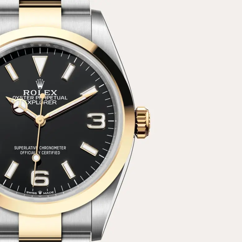 Rolex Explorer 36 ze stali Oystersteel i żółtego złota, M124273-0001 - W.KRUK