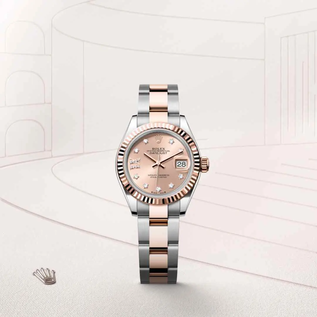 Rolex Lady-Datejust, 28 mm, ze stali Oystersteel i różowego złota Everose, M279171-0028 - W.KRUK