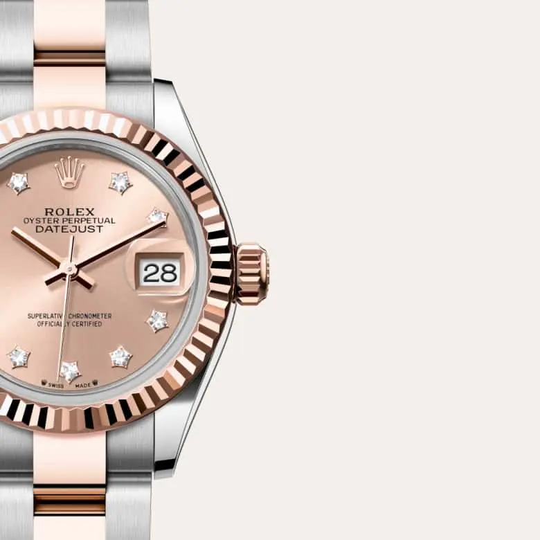 Rolex Lady-Datejust, 28 mm, ze stali Oystersteel i różowego złota Everose, M279171-0028 - W.KRUK