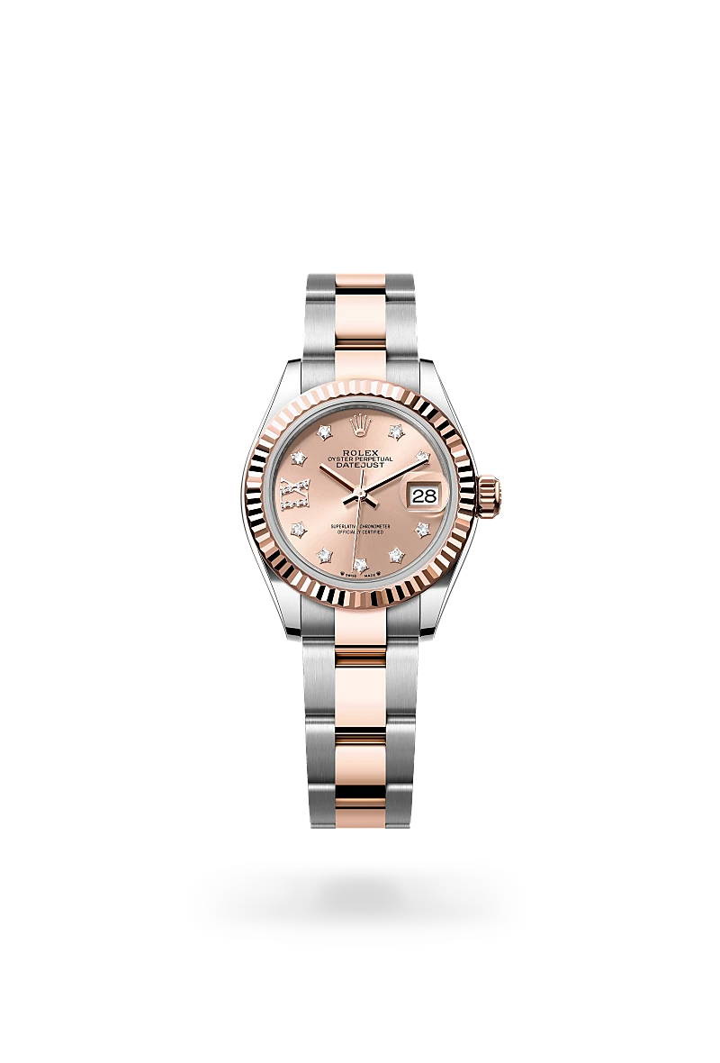 Rolex Lady-Datejust z Oyster, 28 mm, ze stali Oystersteel i różowego złota Everose, M279171-0028 - W.KRUK